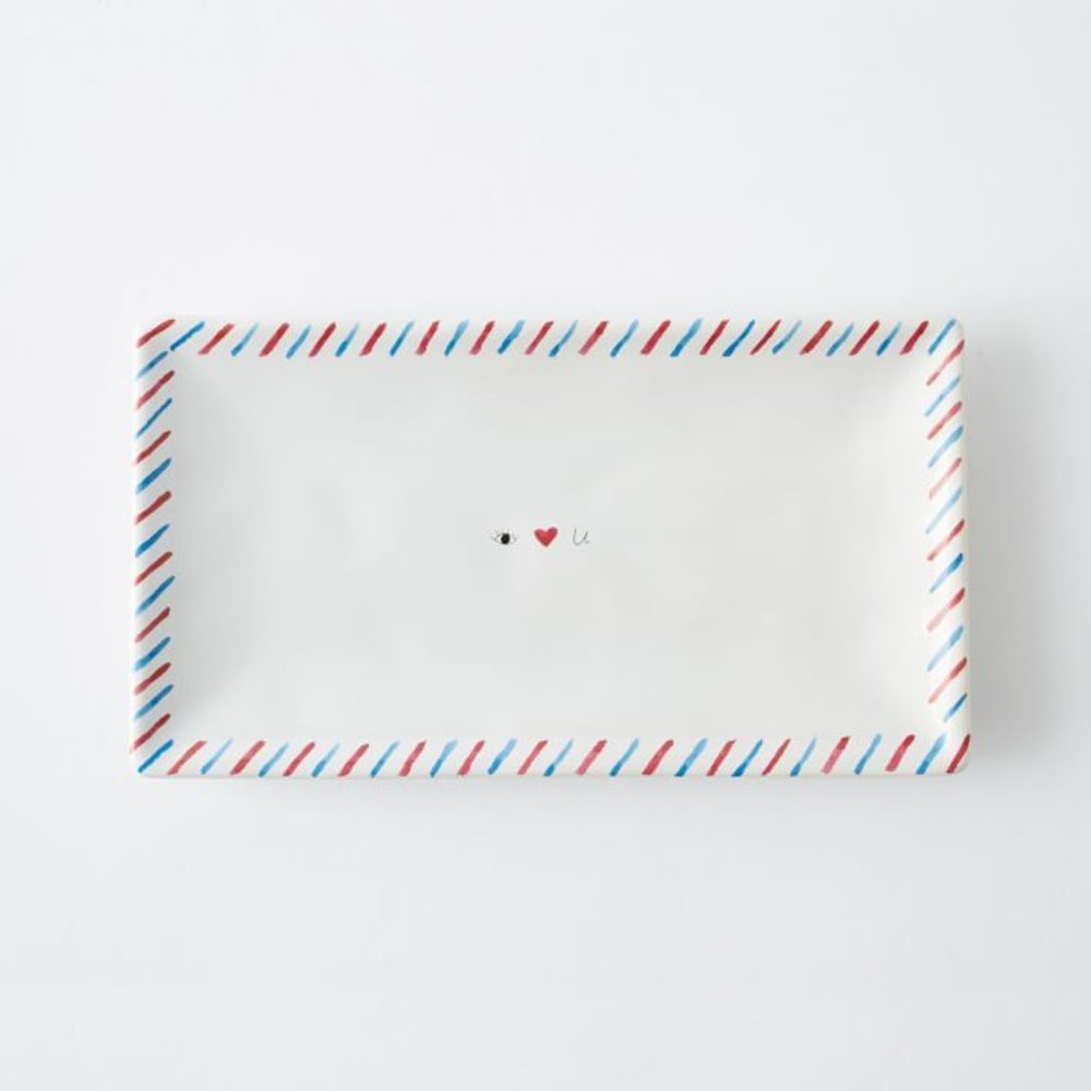 West elm Love Letter Tray Plate Trinket Dish Valentine's Gift